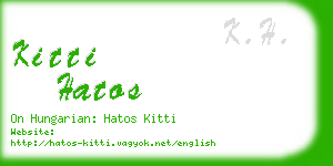 kitti hatos business card